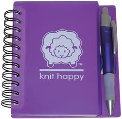 Image of Knit Happy Idea Notebook - Available in Orange, Purple and Red